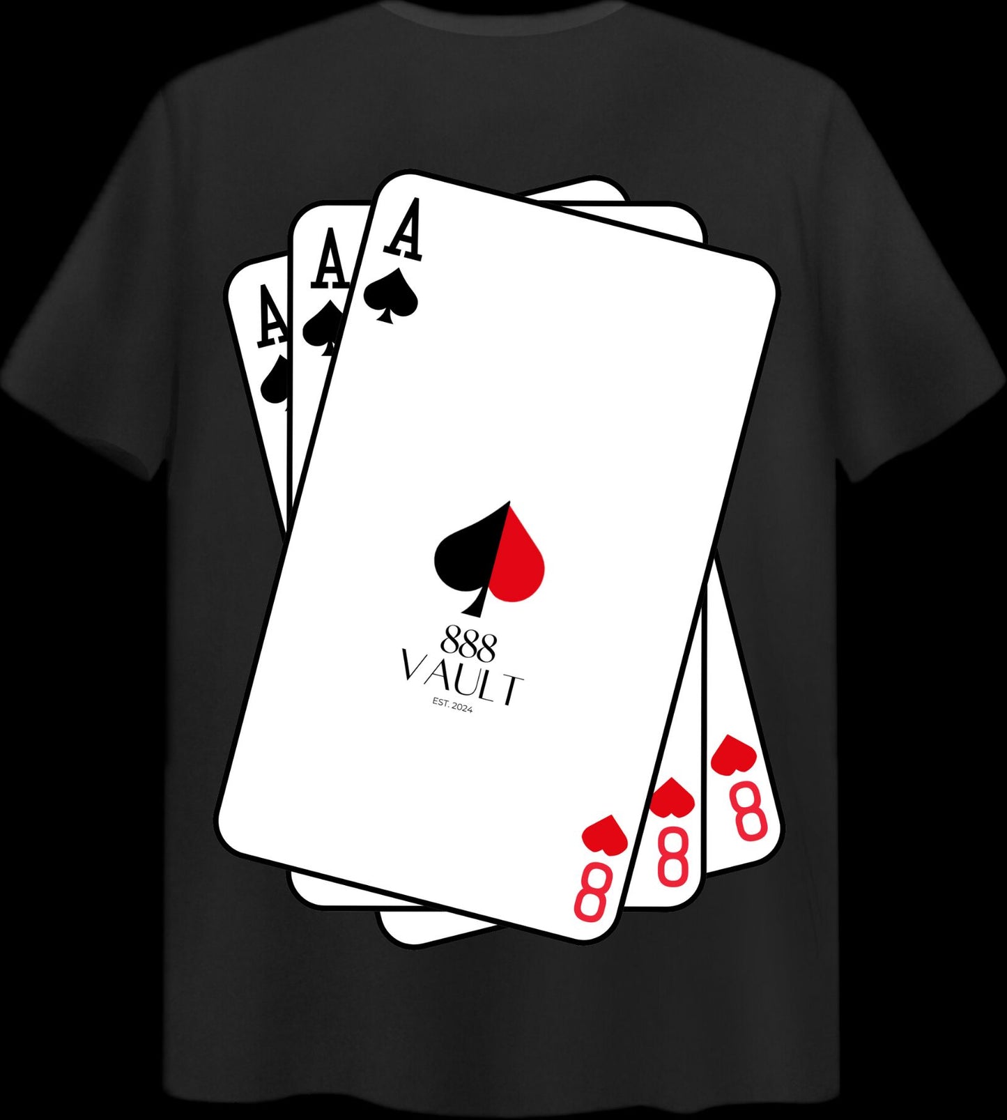Black Royal Flush Tee